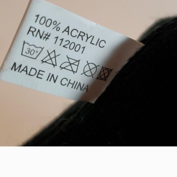 Men's Black Beanie Hat Skull Fire - Picture 8 of 8